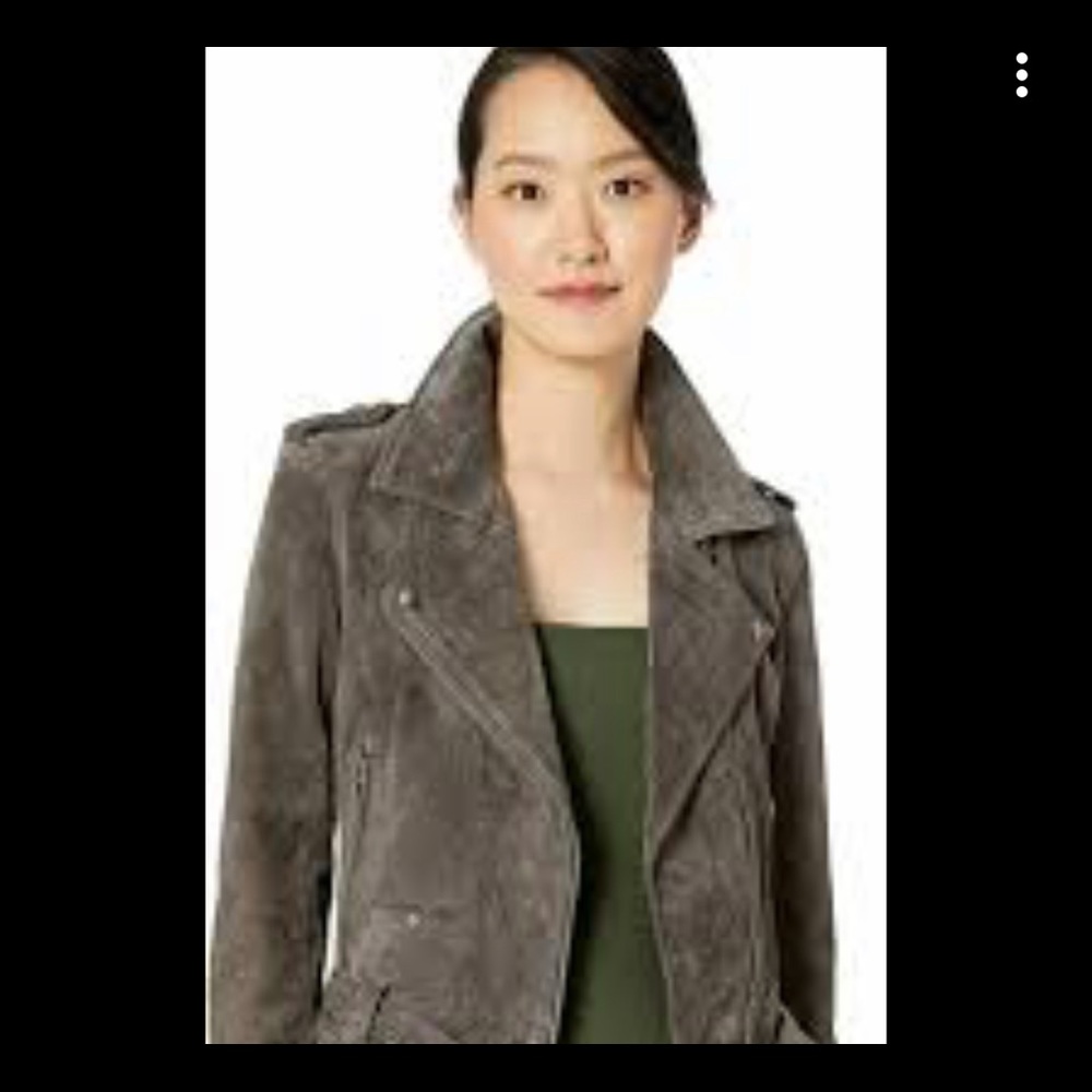 NWOT SL8 Genuine suede moto jacket, SL8. Size L Color Green. This jacket